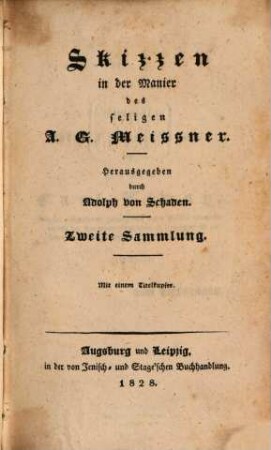 Skizzen in der Manier des seligen A. G. Meissner, 2