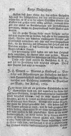 Beyträge und Abhandlungen zur Aufnahme der Land- und Hauswirthschaft nach den Grundsätzen der Naturlehre und der Erfahrung.