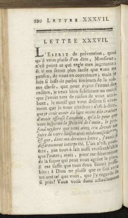 Lettre XXXVII. - Lettre XXXIX.