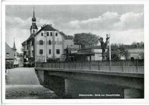Elsterwerda. Blick zur Hauptstraße
