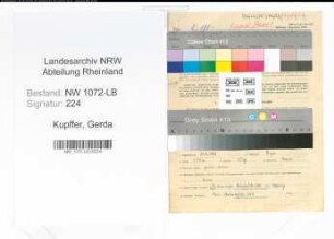 Entnazifizierung Gerda Kupffer , geb. 23.03.1916 (Lehrerin)