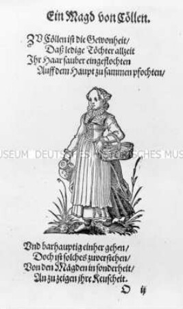 Ein Magd von Coellen (55. Abb. aus dem Frauentrachtenbuch)