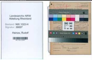 Entnazifizierung Rudolf Heinze , geb. 05.05.1901 (Ingenieur)