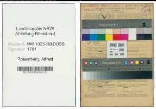 Entnazifizierung Alfred Rosenberg , geb. 04.09.1907 (Steiger)