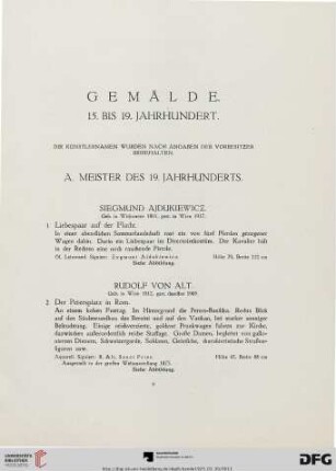 Gemälde 15. bis 19. Jahrhundert (Nr. 1-81)