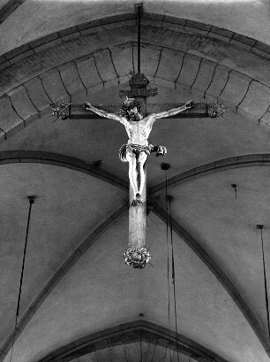 Kruzifix : Kruzifix. Holz, geschnitzt, gefaßt (1671; A. Thamasch). Kaisheim, Klosterkirche Mariä Himmelfahrt (Pfarrkirche)