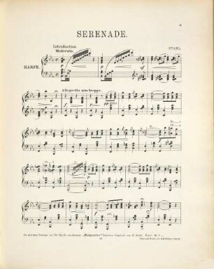 Serenade : für Harfe oder Pianoforte