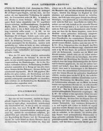 Maurenbrecher, R.: Grundsätze des heutigen deutschen Staatsrechts. Frankfurt am Main: Varrentrapp 1837 (Fortsetzung der Rec. über Maurenbrecher Staatsrecht.)