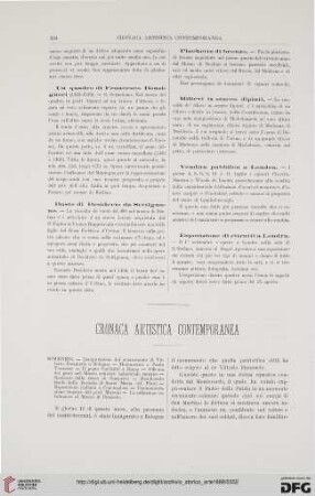 Cronaca artistica contemporanea