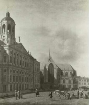 Ansicht des Domplatzes von Amsterdam