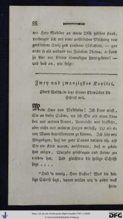 Zwey und zwanzigstes Kapitel.