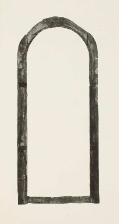 Wechselburg, Stiftskirche, hölzernes romanisches Fenster
