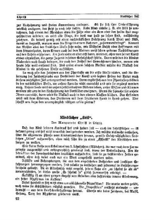 Kindlicher Stil