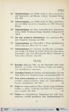 Glas (Nr. 573-590)