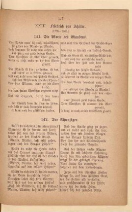 XXIII. Friedrich von Schiller