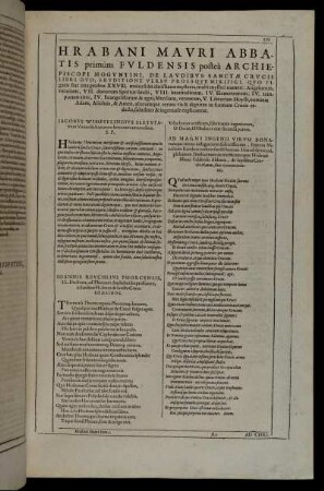 Hrabani Mauri Abbatis primum Fuldensis [...] De Laudibus Sanctæ Crucis Libri Duo [...]