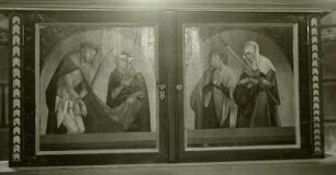 Geschlossen: Links Schmerzensmann, rechts