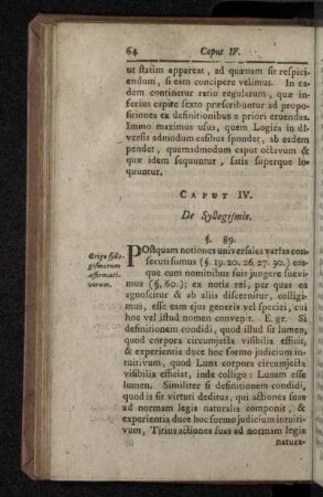 Caput IV. De Syllogismis.