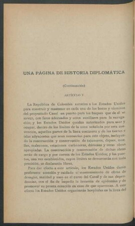 Una página de historia diplomática - (Continuación)