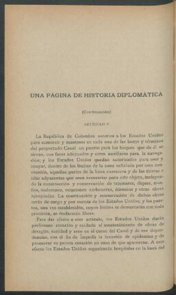 Una página de historia diplomática - (Continuación)