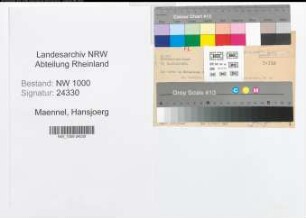 Entnazifizierung Hansjoerg Maennel, geb. 27.03.1907 ()