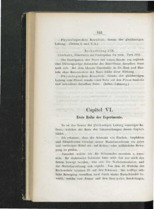 Capitel VI. Erste Reihe der Experimente