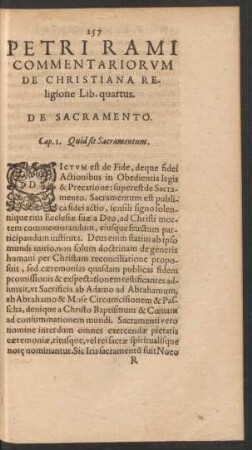 Cap. 1. Quid sit Sacramentum.