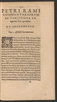 Cap. 1. Quid sit Sacramentum.