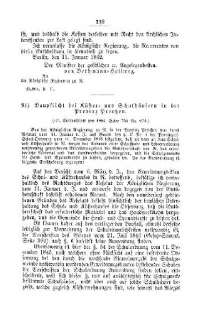 Baupflicht bei Küster- und Schulhäusern in der Provinz Preußen : [V. Elementarschulwesen]