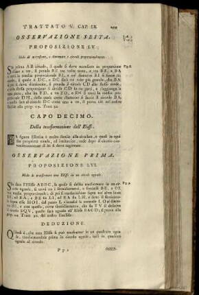 Capo 10. Della trasformazione delle Elissi.