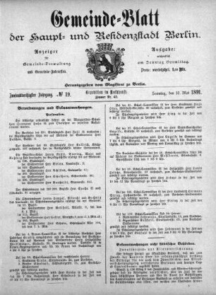 1891,19: No. 19, 10. Mai 1891