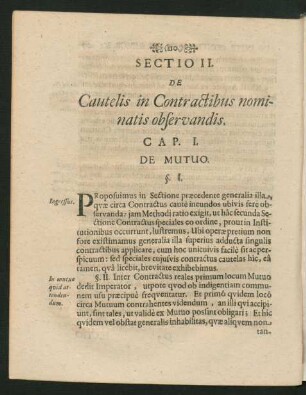 Cap. I. De Mutuo.