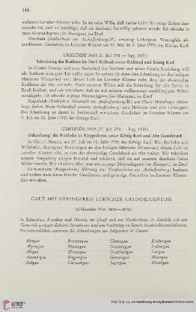 Gaue mit geringerem Lorscher Grundeigentum