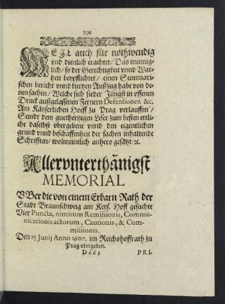 391-417 Memorial 15. Junij 1607