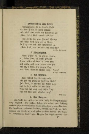 1. Ermunterung zum Gebet.