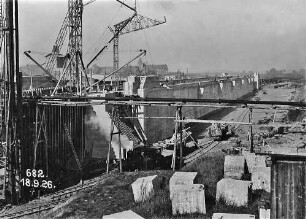 Bau der Schleuse Flaesheim/Wesel-Datteln-Kanal