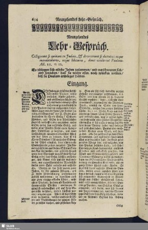 Neunzehendes Lehr-Gespräch