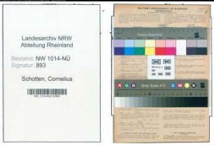 Entnazifizierung Cornelius Schotten , geb. 18.02.1899 (Ofenmeister)
