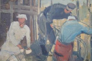 Arbeit auf der Sperrmauer