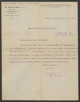Brief an Ferruccio Busoni : 11.04.1902