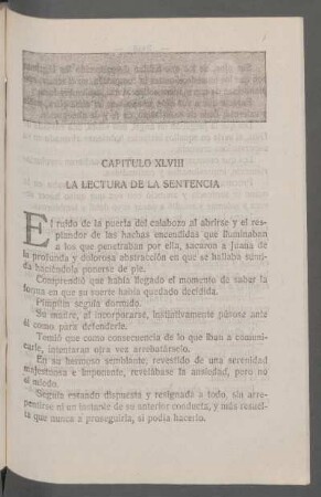 Capítulo XLVIII - La lectura de la sentencia