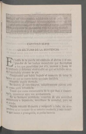 Capítulo XLVIII - La lectura de la sentencia
