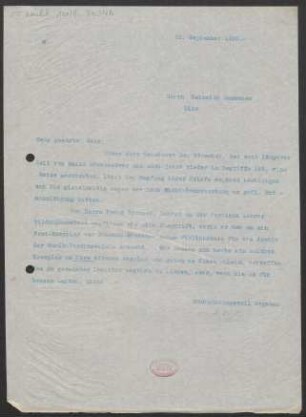 Brief an Heinrich Dessauer : 22.09.1910