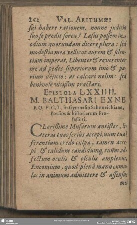 Epistola LXXIIII.