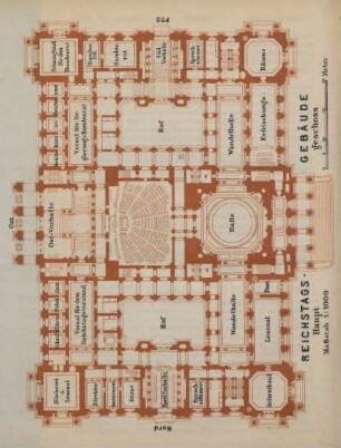 Grundriss. Reichstagsgebäude. Hauptgeschoss