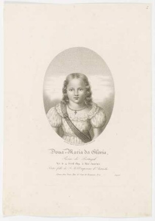 Bildnis der Dona Maria da Gloria, Reine de Portugal