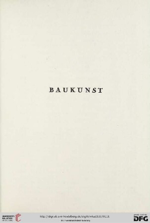 Baukunst