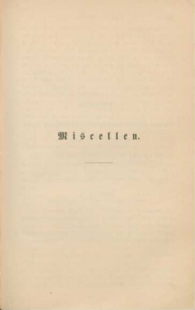 Miscellen