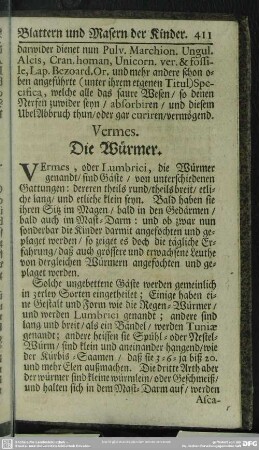 Vermes. Die Würmer