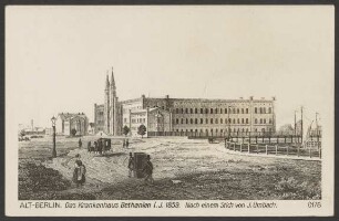 Ansichtskarte "Das Krankenhaus Bethanien im Jahr 1859"